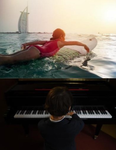 Surf et piano